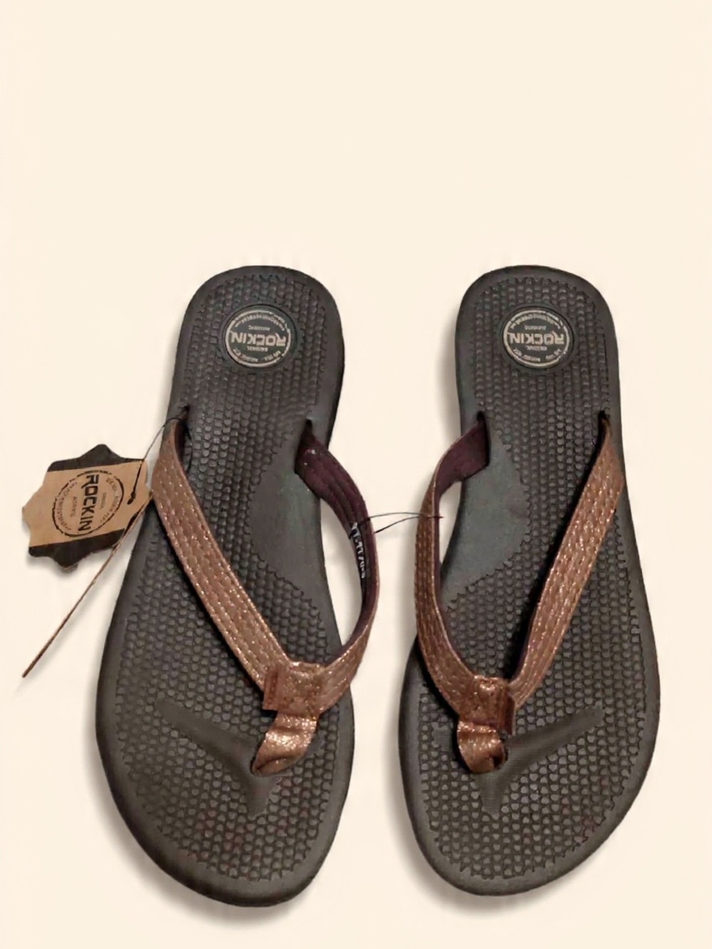 Rockin Bronze Brown Sandals For Women Rockin Ladies Elite Comfort Sand Size 9
